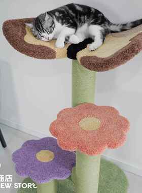 新款猪商店 Camil蝴蝶猫爬架猫城堡猫树花耐抓y猫窝猫咪爬架一白