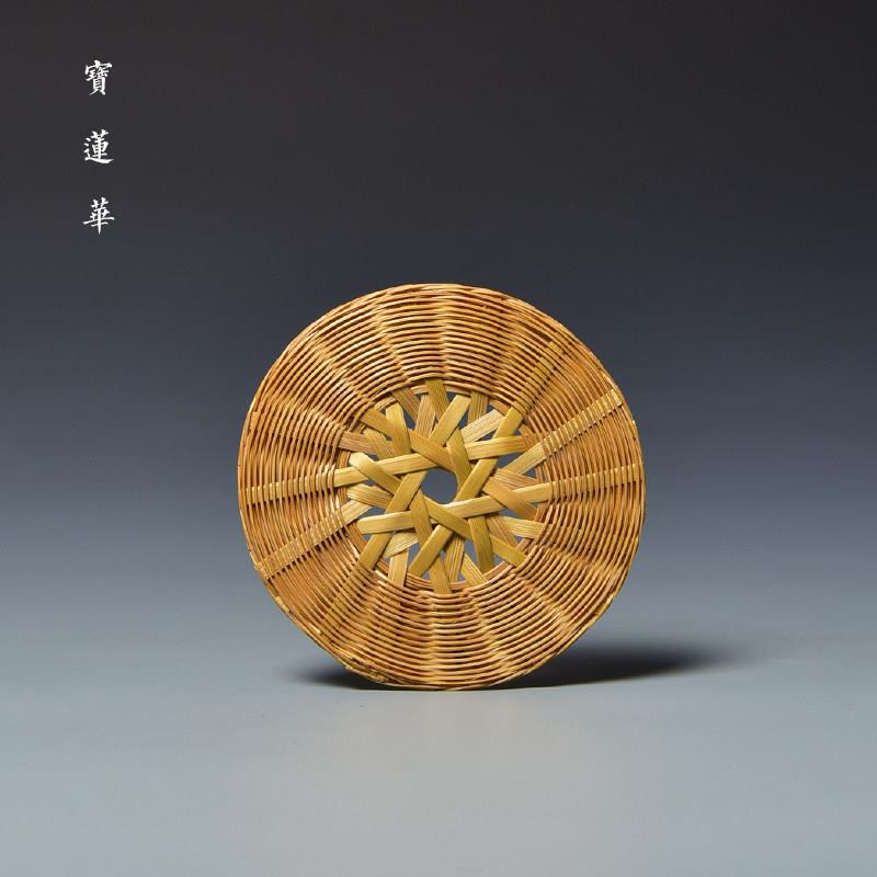 手工精编玉竹垫 竹杯垫 竹壶垫 竹编垫子垫杯托隔热茶垫 茶道配件