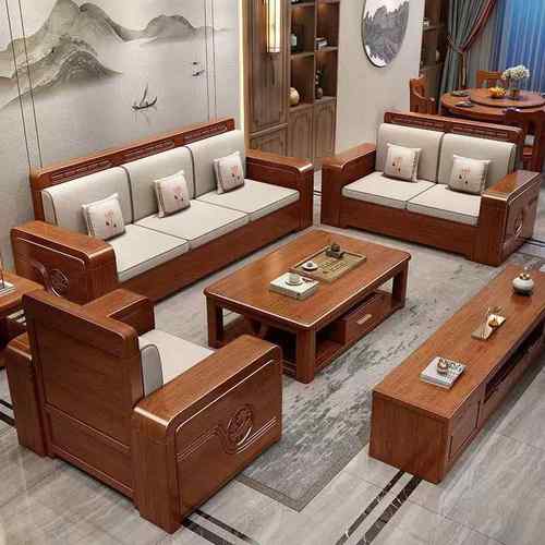 胡桃木小实木妃沙发储户型家用客厅现代中式冬夏两用SY-H620#转角