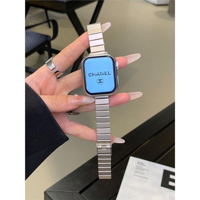 适用S9苹果手表S7表带不锈钢applewatch细款金属钢带56S7S8S9SE
