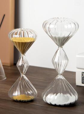 创意礼品条纹玻璃沙漏计时器螺纹水滴型沙漏玻璃沙漏工艺品