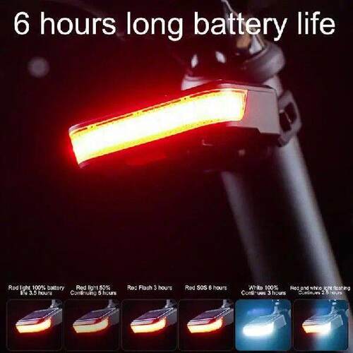Solar Bicycles Light Night Riding Solar-Powered Back Light