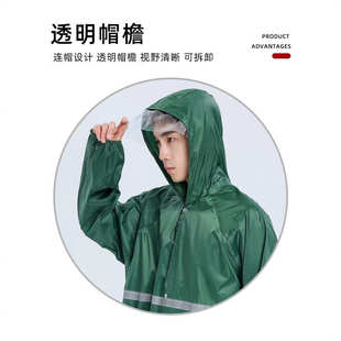 批发牛津布男女款时尚户外长款电动车连体防水雨衣全身一体式加厚