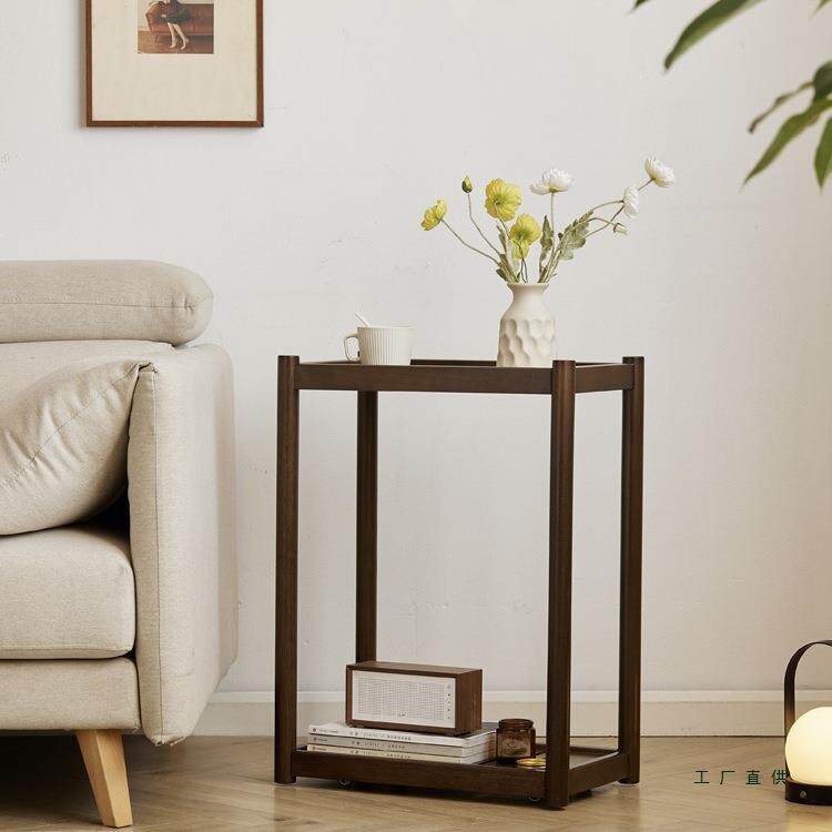 全实木小边几移动小桌子沙发边侧柜客厅茶几床头花架主机置物架