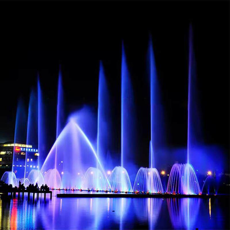 音乐喷泉设计大型湖面喷泉水景灯光秀程控音乐喷泉工程设计制作