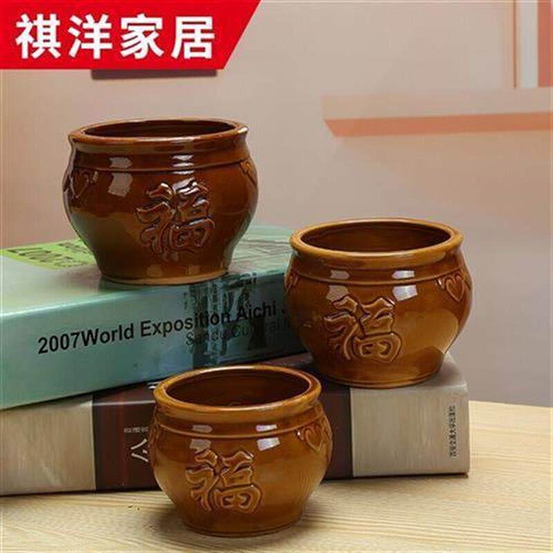 掩菜坛家用腌菜咸菜缸粗陶老式小缸猪油缸泡菜发酵缸米酒缸