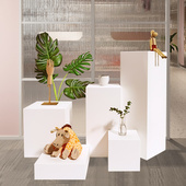 木质高档烤漆展示台地台橱窗展示台工艺品陈列架展台架柜模特底座