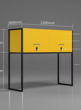 车位储1645物柜地下间杂物收工纳门架加铁皮空双密码锁组合柜文件