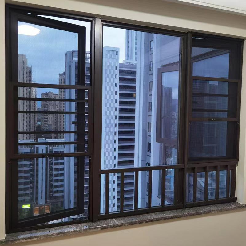 上海小区自建房窗户断桥铝合金门窗推拉窗隔音窗挡风钢化玻璃窗