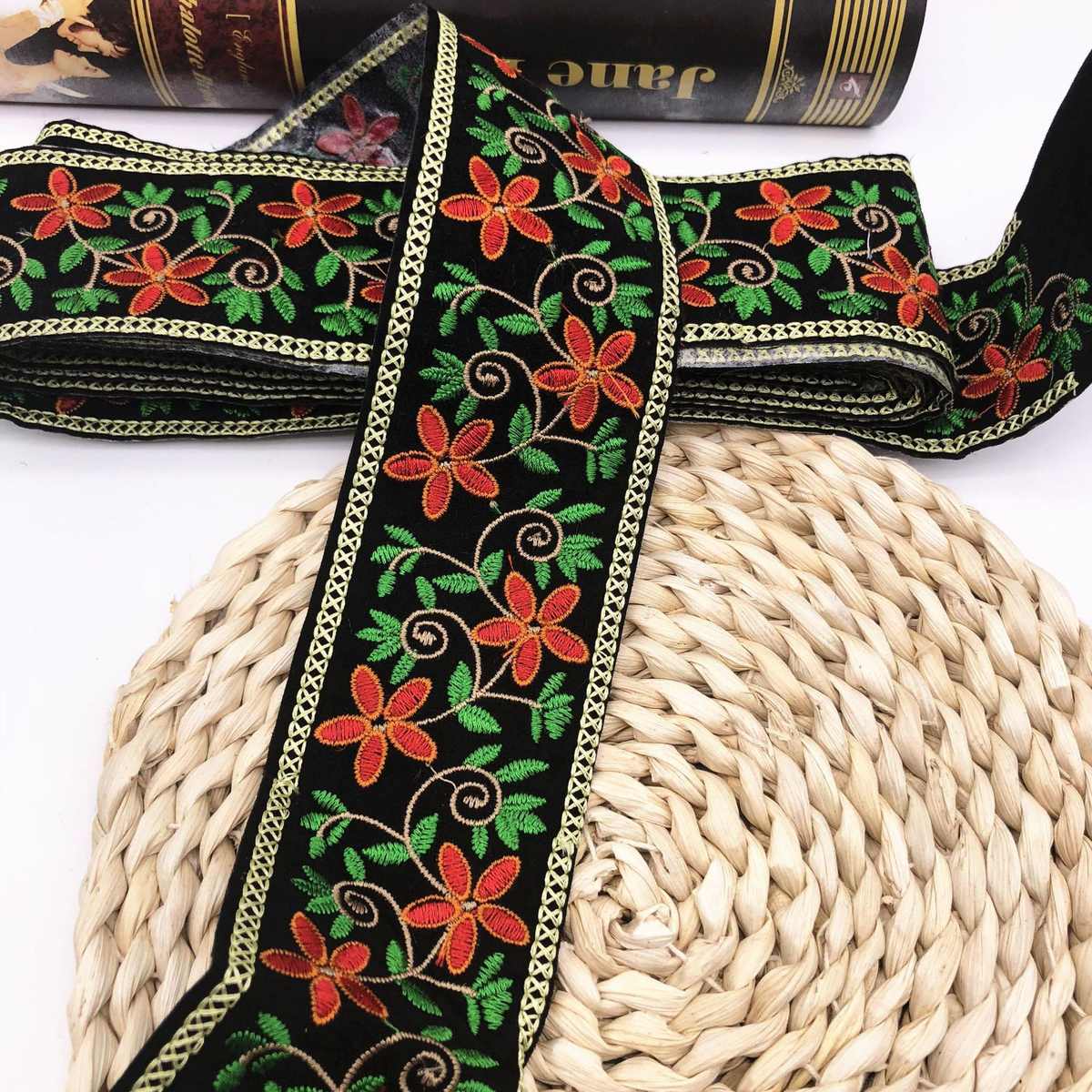 复古彩色刺绣条码花边 民族风刺绣花边 织带 包包服装辅料批发