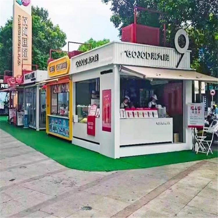 可移动售卖亭装配式商铺户外展厅安装集装箱移动房网红民宿办公室