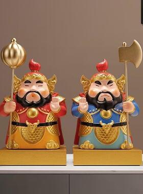招财纳福入户门门神摆件桌面玄关客厅家居装饰布置摆件乔迁送礼