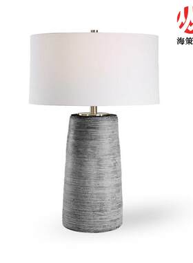 现代绿色陶瓷台灯卧室宫庭布罩简约现代装饰台灯床头柜摆件台灯