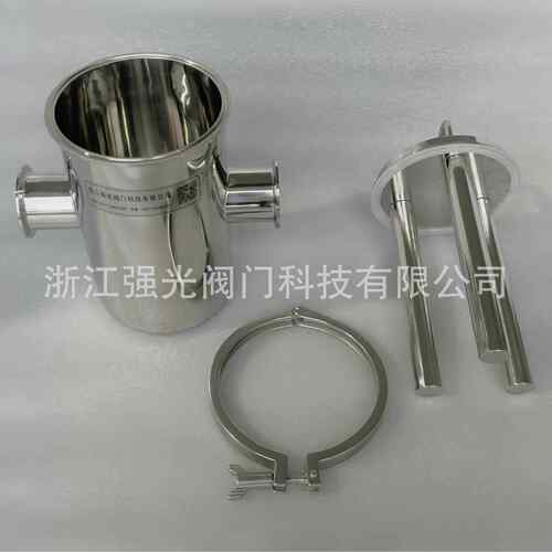 304/316L镜面抛光快装食品级不锈钢快开式快拆式管道磁棒过滤器