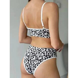 Women Seamless Bra Set Floral Print Low Rise Panties Sexy Li