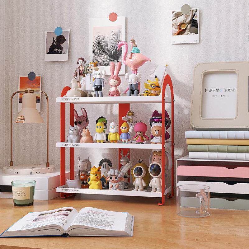 拱形金属桌面置物架桌上多层收纳办公室工位家用台面小型水杯架子