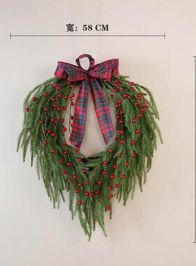 新厂品圣花环装饰8*65挂件壁挂蝴蝶FQ013-01结诞软松条5花环工直