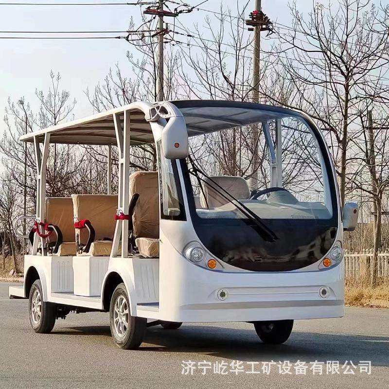 厂家供应6-17座电动景区旅游观光车四轮楼盘看房酒店接待摆渡车