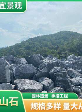 黑山石 园林造景石 房地产小区 别墅置景石 假山石天然石吸水石