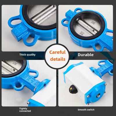 气动蝶阀D671X-16Q对夹式阀门不锈钢DN50 65 80 100 150 250 300