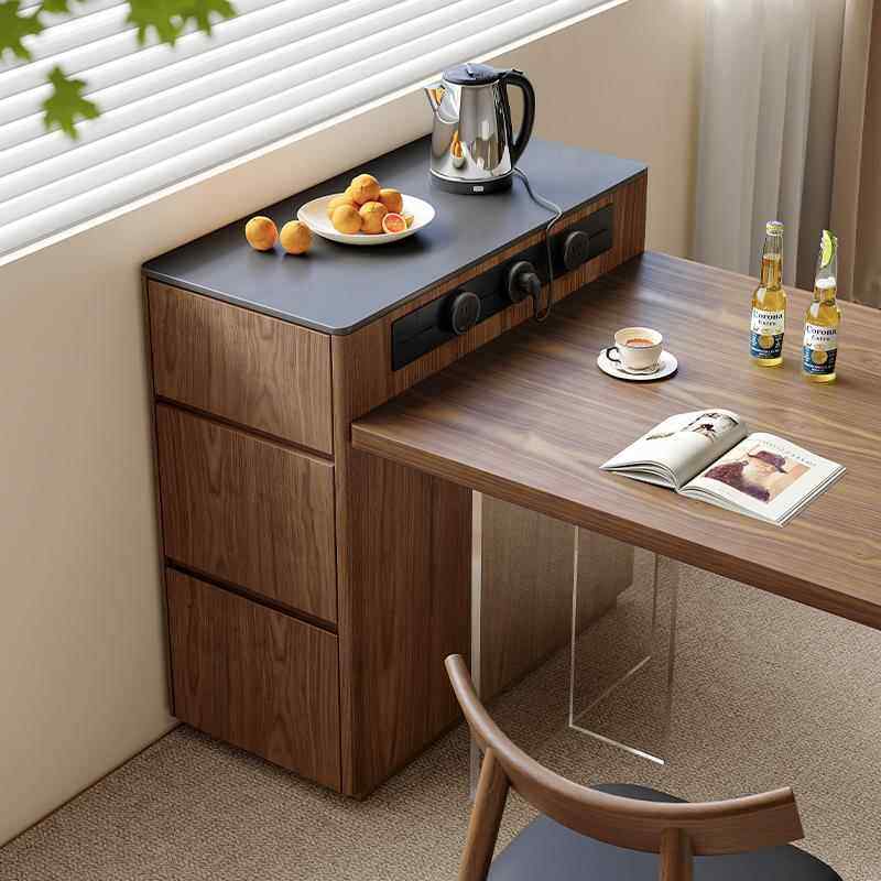 窄岛台柜小户型单独移动岛台餐柜厨房胡桃木中岛倒台单导台餐桌,住宅家具,岛台,淘宝优惠券,粉丝福利购,淘宝优惠卷