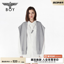 boylondon潮牌长袖衬衫男女同，款华夫格拼接烫银假两件外套n21002