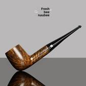 新蜂鲜蜂石楠木管男士 过滤专用管 手工球桶直柄实木老式