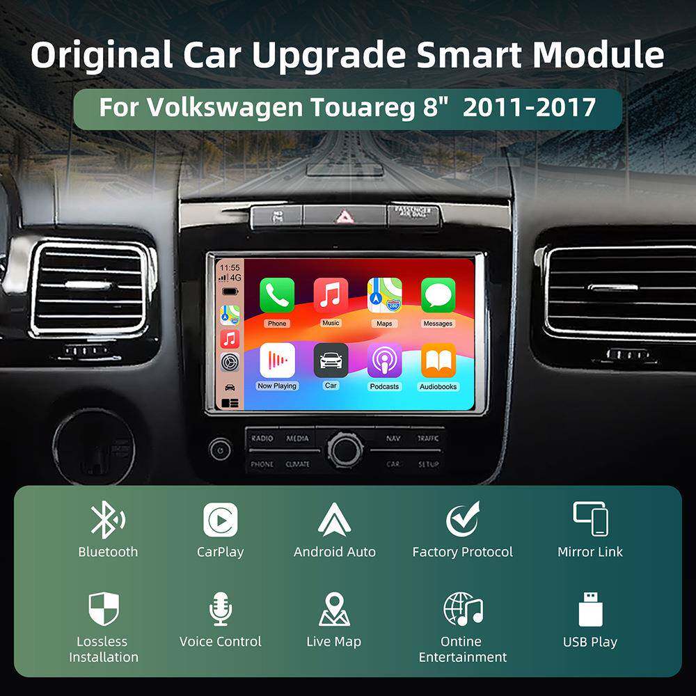 适用大众途锐2011-2017款带8寸显示屏的CARPLAY解码器carplay安卓