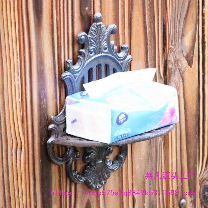 外铸8891室铁壁挂置物架欧庭式别墅院花盆花园货铁艺壁饰纸巾杂收