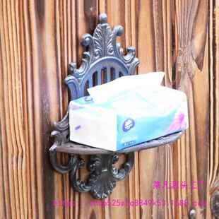 外铸8891室铁壁挂置物架欧庭式别墅院花盆花园货铁艺壁饰纸巾杂收