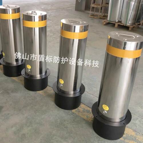 电动成品带LED反光灯防撞柱 汽车出入路口自动升降防撞柱智能路柱