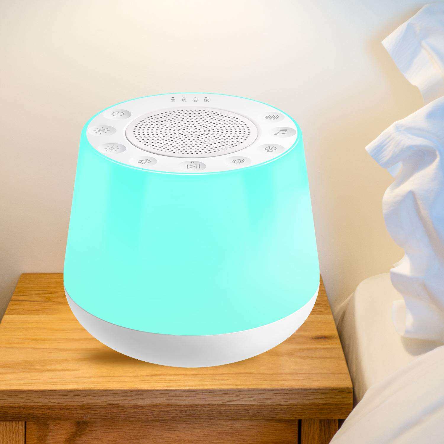 智能触控婴幼儿安抚白噪音机 入睡情绪放松七彩呼吸小夜灯伴睡仪