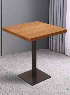 60x60小方桌实木餐桌咖啡厅甜品奶茶店餐厅餐饮商用长桌洽谈圆桌