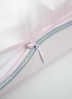 双全真丝1枕ZT69055套00桑蚕丝19姆米枕头套丝绸床面品滚边条拉链