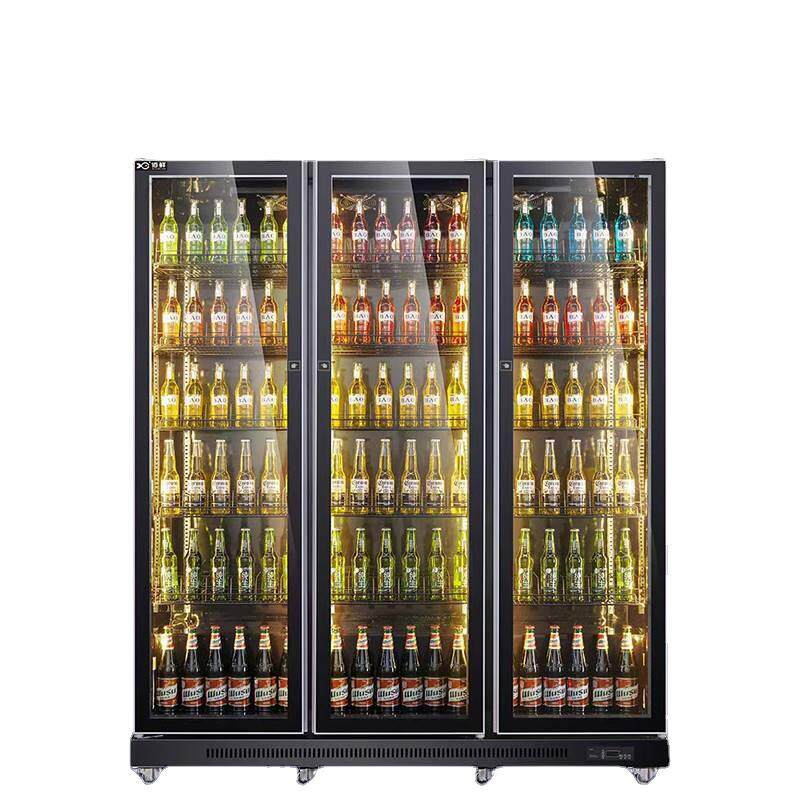 酒吧啤酒展示柜冰箱酒水冷藏保鲜三四五六双开门饮料冰柜商用