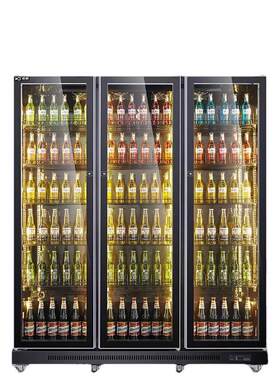 酒吧啤酒展示柜冰箱酒水冷藏保鲜三四五六双开门饮料冰柜商用