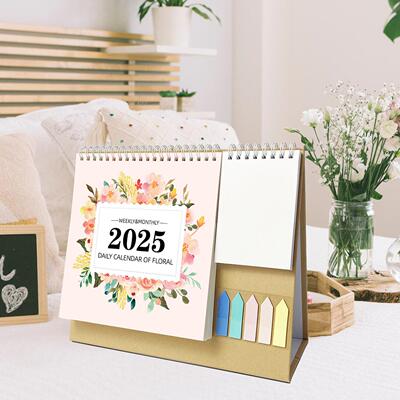 2025-2026桌面日历英文线圈每日每月计画