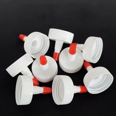 Sealed and leak-proof plastic bottle cap with a straight, po