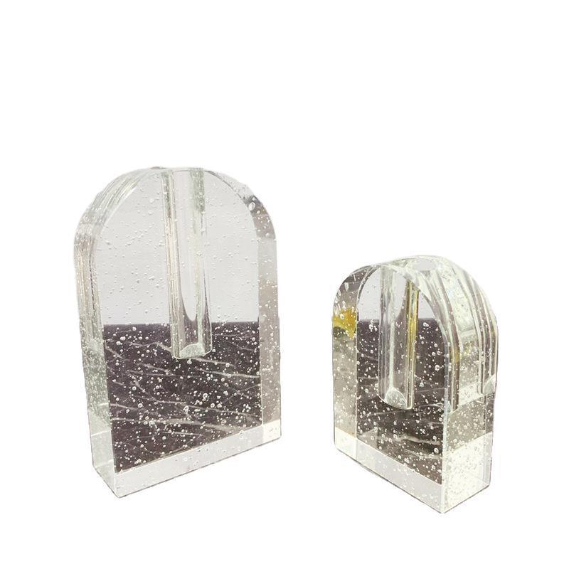 样板间客厅书房装饰品摆件水晶玻璃花瓶花器北欧家居饰品