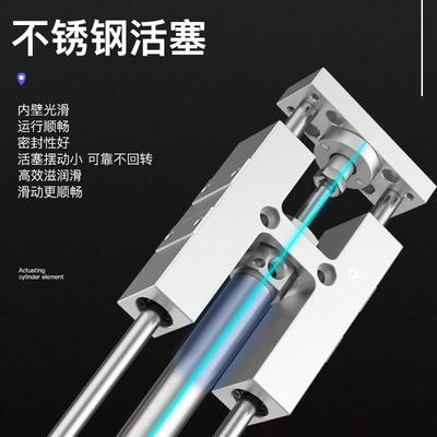 三轴带三杆5CBX带导向支架气缸缓冲/TMICM/L12/1620/25X25/50/7/1