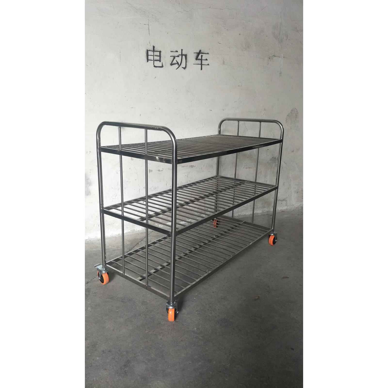 不电锈钢推车平板手车 防静推车 不锈钢非001标推车 钢网推推车