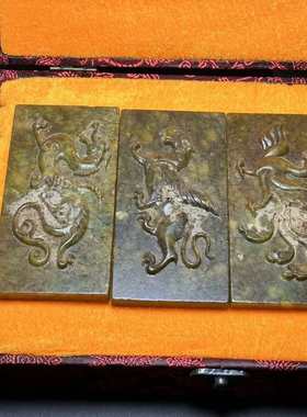 直播供货仿古做旧工艺品四大神兽青龙白虎朱雀玄武玉摆件