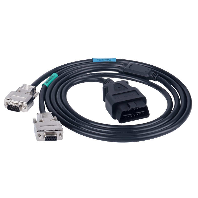 汽车OBD公头 转6个DB9 母头接口 Serial RS232诊断工具网关连接线