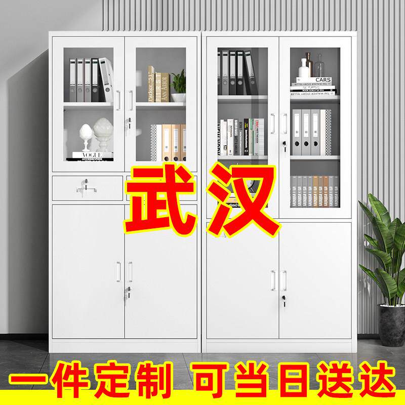 武汉钢制文件柜办公室铁皮柜子资料柜档案柜带锁矮柜财务凭证柜