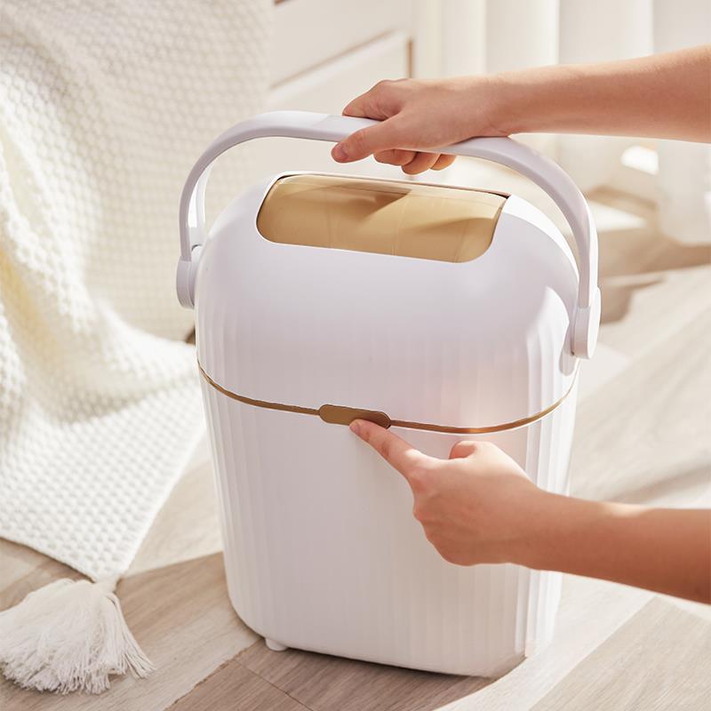 家用高颜值加厚带垃桶大圾号密味封防臭432防宝宝桶盖婴儿尿布收