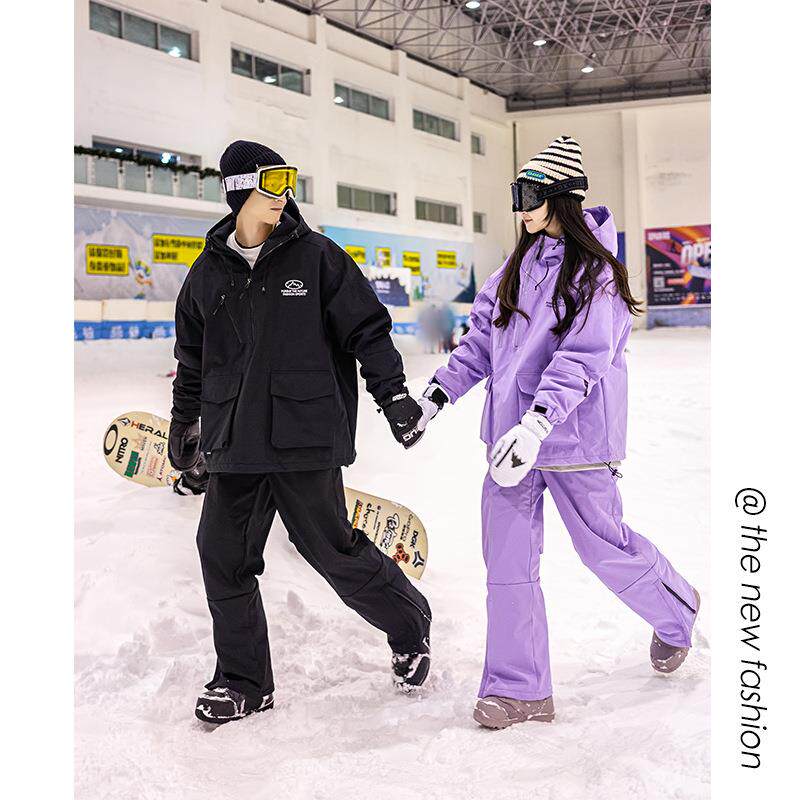 跑量 冬装单双板滑雪服男女加棉加厚防风滑雪衣裤套装户外服