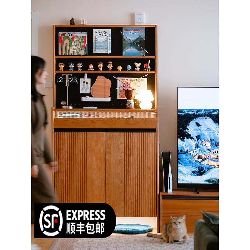 小户户型物玄关多功能木鞋容量门洞储简约家用板小户型鞋柜实木大