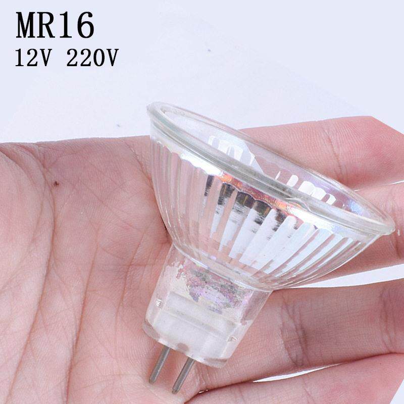 220V室内天花射灯12V20W35W50W灯杯插脚mr16MR11石英钨丝卤素灯泡