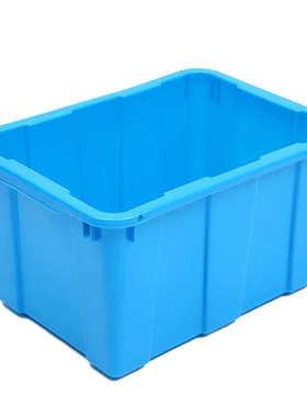 蓝色加厚614L水箱水产养鱼养龟周转箱塑料水箱封闭箱食品储存