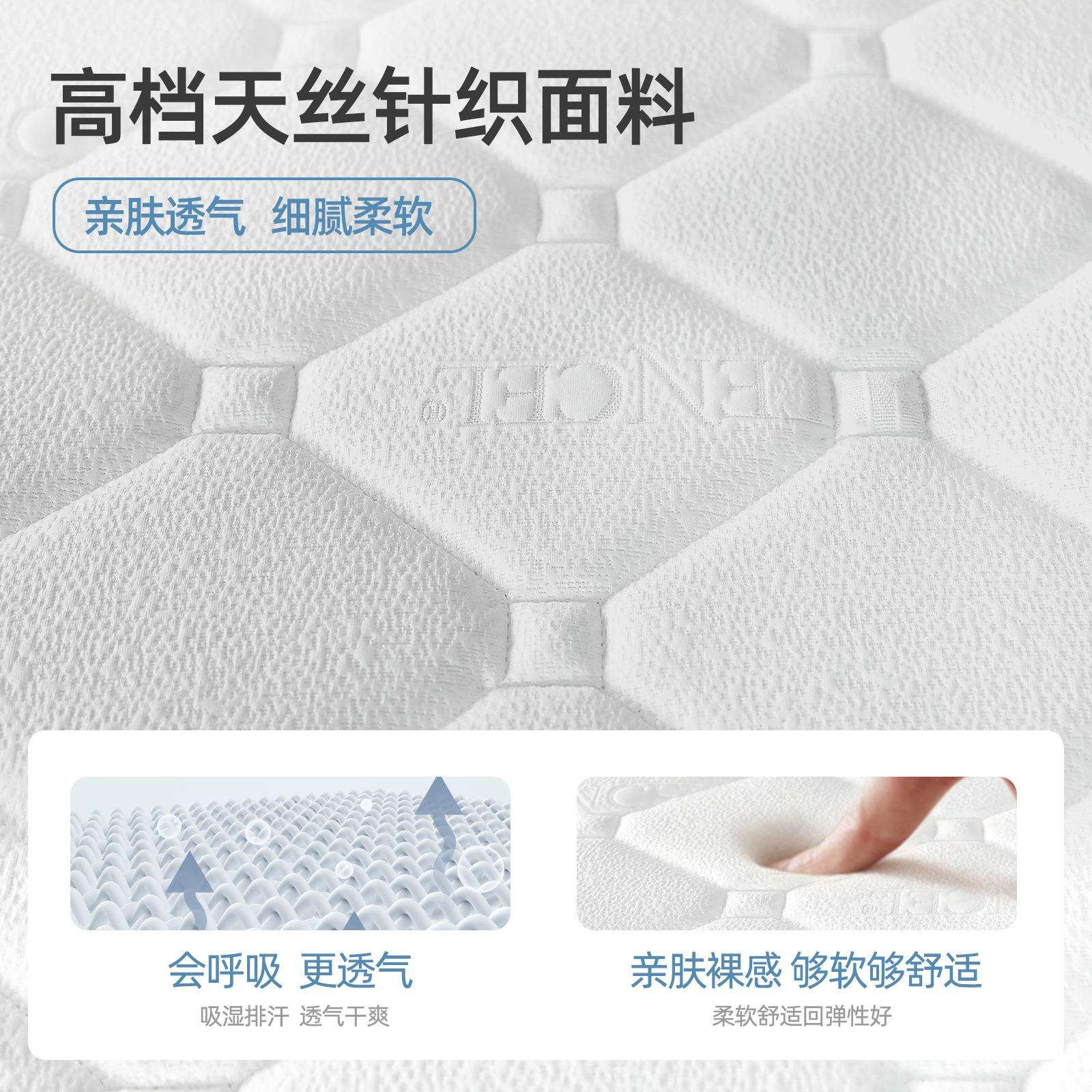 加厚家用蓝色边侧加密整网弹簧床垫 招投标工程用酒店床垫席梦思
